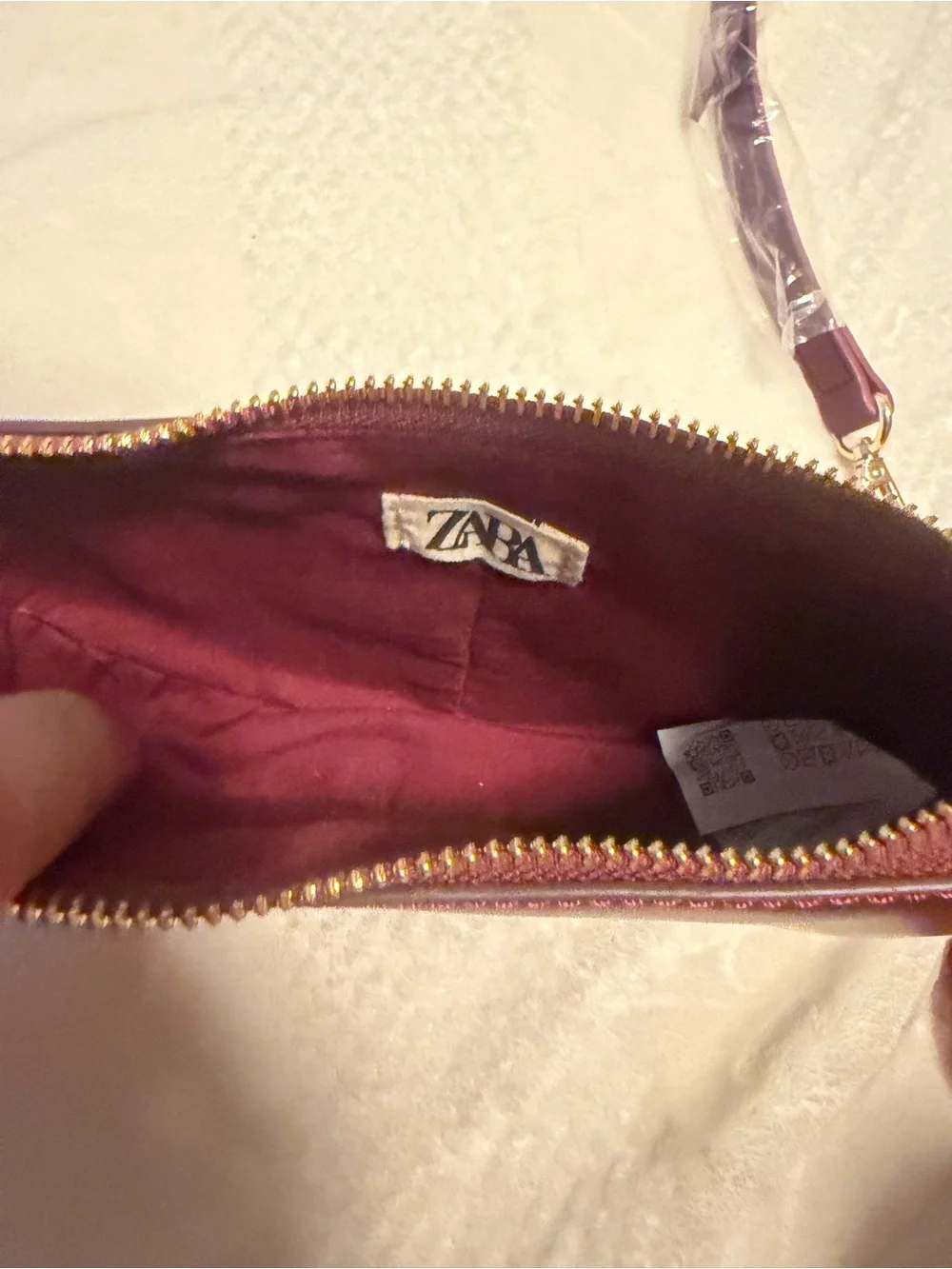 Women's Burgundy Studded Leather Crossbody Bag